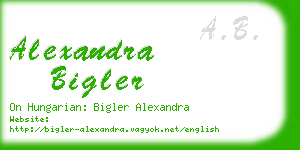 alexandra bigler business card